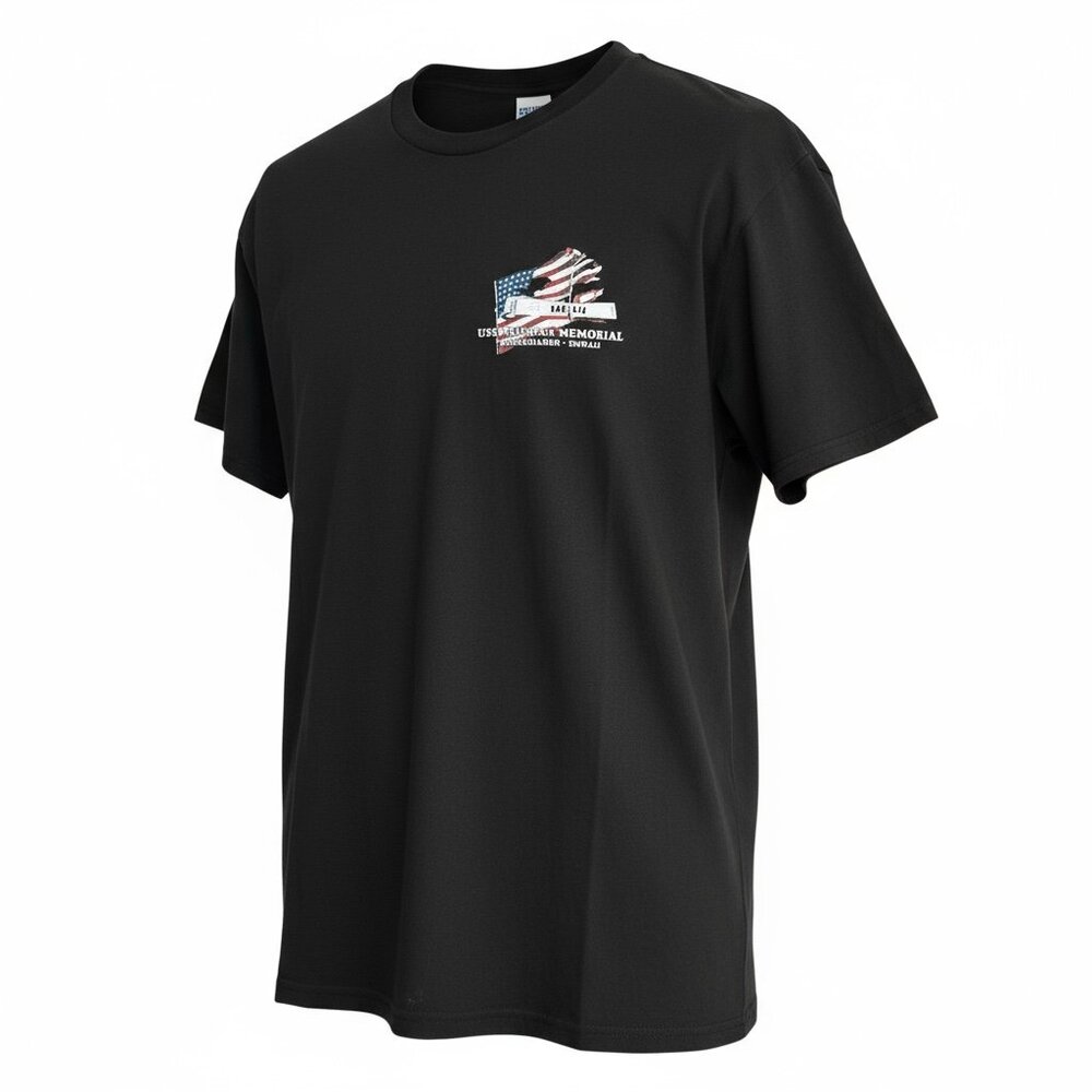 Men's USS Arizona Memorial Pearl Harbor Memorial Hawaii Black Tshirt Size XLarge